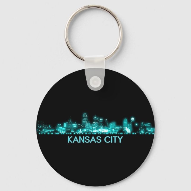Porte-clés Ligne Skyline de Kansas City (Recto)
