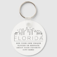 Ligne Skyline stylisée Floride | Slogan personnali