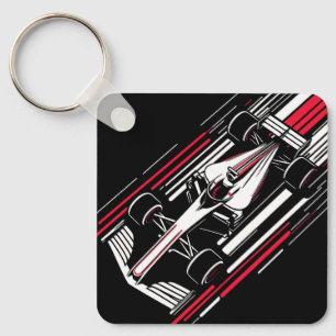 Porte-clés Lignes de vitesse de voiture de course de formule 