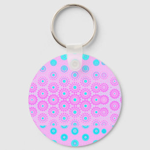 Porte-clés Lilac, bleu ciel et fleurs roses
