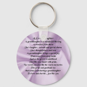 Porte-clés lilac Granddaughter Poem