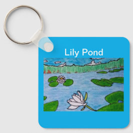 Porte-clés Lily Pond bleu azur