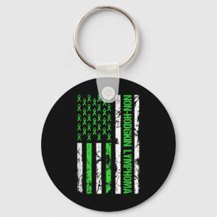 Porte-clés Lime vert non Hodgkin Lymphoma drapeau