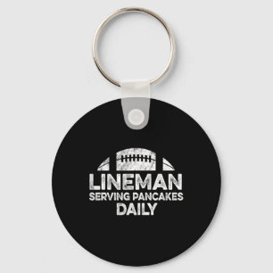 Porte-clés Lineman Serving Pancakes Daily Football Offensive