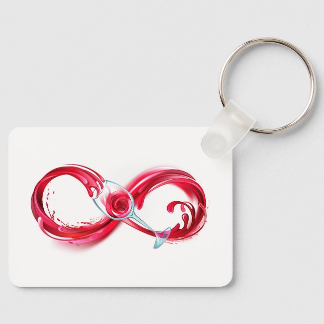 Porte-clés L'infini avec du vin rouge (Recto)