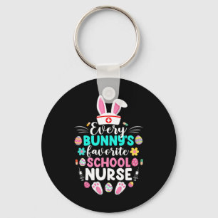 Porte-clés L'infirmière de l'école préférée de chaque lapin D