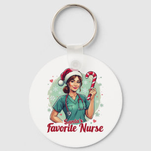 Porte-clés L'infirmière préférée de père Noël