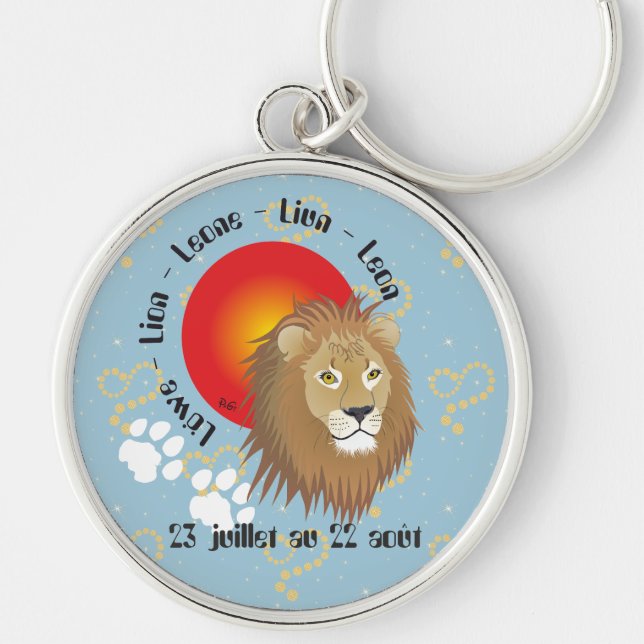 Porte-clés Lion 23 juillet 22 août-Portes (Devant)