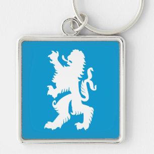 Porte-clés Lion bavarois azur et blanc