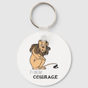 Porte-clés Lion Cowardly : "Si Je N'Avais Que Courage"