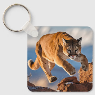 Porte-clés Lion de montagne porte - clé