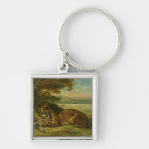 Porte-clés Lion et alligator, 1863