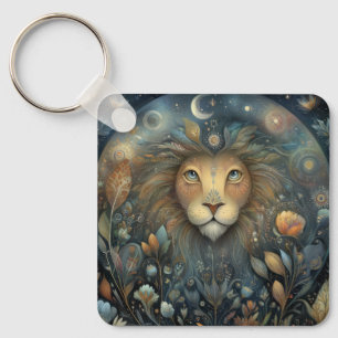 Porte-clés Lion Leo Zodiaque Astrologie Anniversaire Mystique
