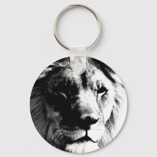 Porte-clés Lion noir et blanc