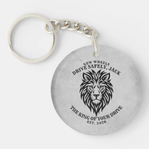 Porte-clés lion personnalisé pour une nouvelle voi
