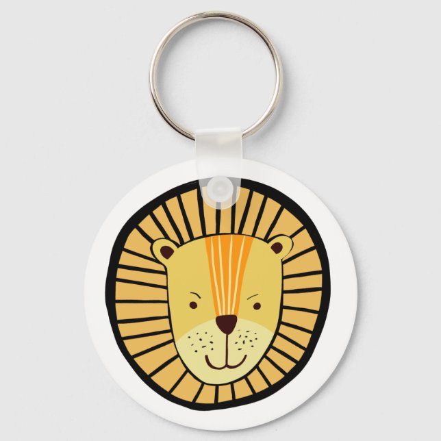 Porte-clés Lion pour enfants Animal de la jungle (Recto)
