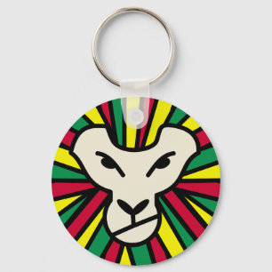 Porte-clés Lion Rastafari Mane de couleur