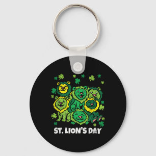 Porte-clés Lion St Patrick Journee Mignon Animal Trèfle Trèfl