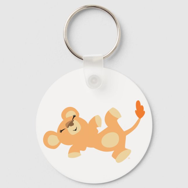 Porte-clés Lioness Cartoon Cute Lazy (Recto)