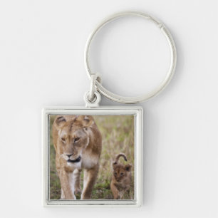 Porte-clés Lionne avec son petit