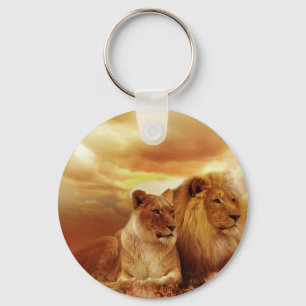 Porte-clés Lions relaxing in Africa