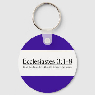 Porte-clés Lire la Bible Ecclesiastes 3:1-8