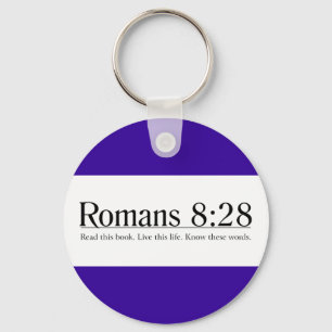 Porte-clés Lire la Bible Romains 8:28