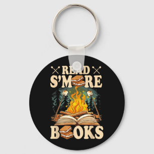 Porte-clés Lire plus de livres Feu de camp Camping en plein a