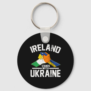 Porte-clés L'Irlande Soutient L'Ukraine Drapeau Ukrainien Irl