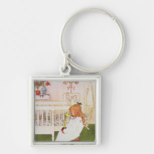 Porte-clés Lisbeth avec une tulipe jaune