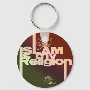 Porte-clés L'Islam est ma religion - imprimé arabe islamique