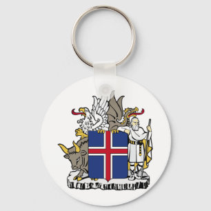 Porte-clés L'Islande EST manteau de Ísland des bras
