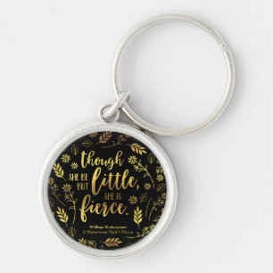 Porte-clés Little But Fierce William Shakespeare Gold