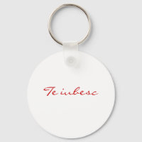 L'iubesa en porte - clé blanc et rouge