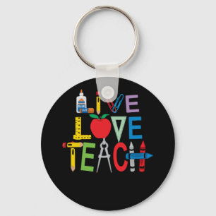 Porte-clés Live Love Enseignant Funny maternelle