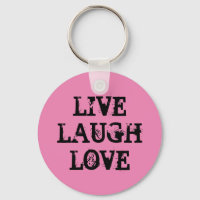 Live rire porte - clés d'amour avec une citation i