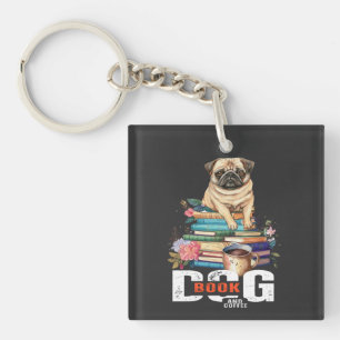 Porte-clés Livre De Chiens Et Café