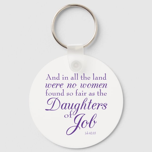 Porte-clés Livre de Job Bible Verse (Recto)