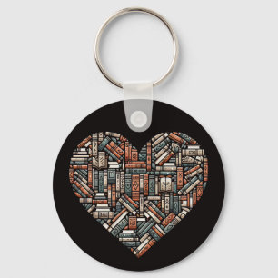 Porte-clés Livre de texte personnalisé Lover