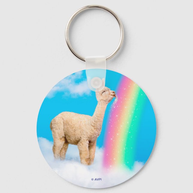 Porte-clés Llama Licking Rainbow (Recto)