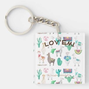 Porte-clés Llama Lover !"