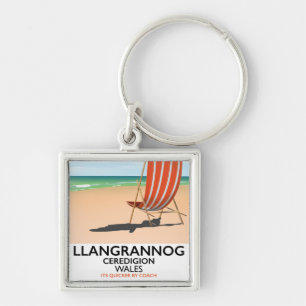 Porte-clés Llangrannog, Ceredigigigia Affiche de la plage du 