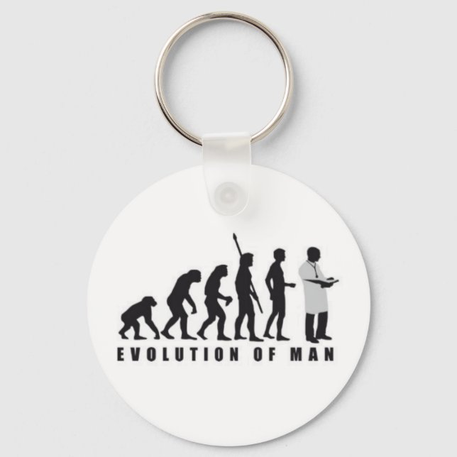 Porte-clés Llavero de evolucion del hombre un médecin (Recto)