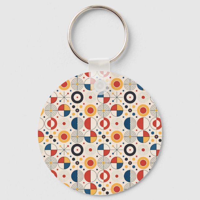 Porte-clés Llavero diseño geométrico  (Recto)