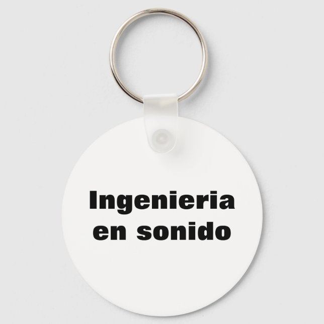 Porte-clés Llavero  ingeniero en sonido (Recto)