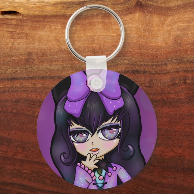 Porte-clés Llavero Kuromi fanart (Verso)