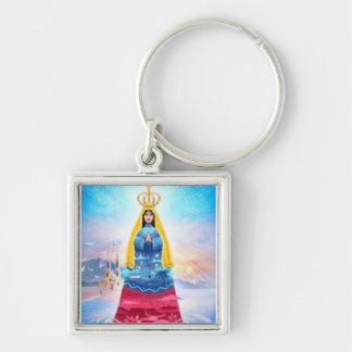 PORTE-CLÉS LLAVERO, VIRGEN DEL VALLE Y BANDERA VENEZOLANA