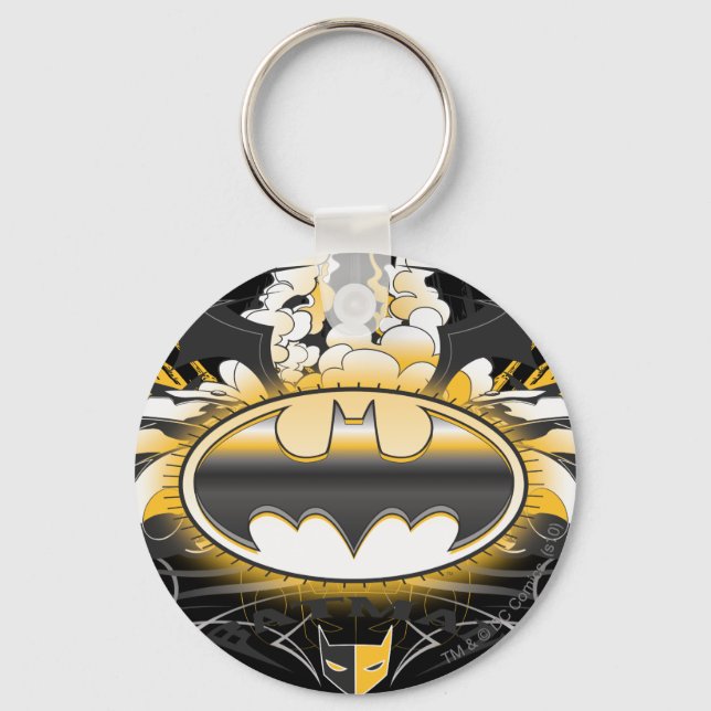 Porte-clés Logo Batman avec voitures (Recto)