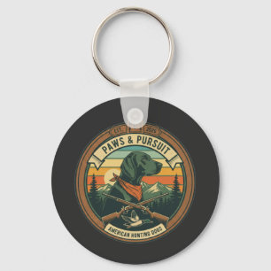 Porte-clés Logo Chien de Chasse Paws & Pursuit Vintage - Amér