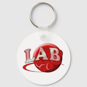 PORTE-CLÉS LOGO DE BOUCHON DE LABORATOIRE RBC MLT - CLINIQUE 